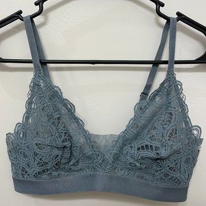 ThirdLove Boho Lace Triangle Bralette - medium - grey-mist